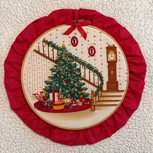 Festive Red Holiday Wall Hanging